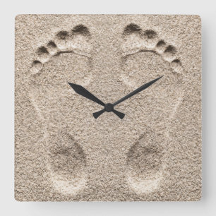 Horloge Carrée Funny Beach Theme