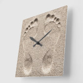 Horloge Carrée Funny Beach Theme (Angle)