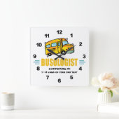 Horloge Carrée Funny School Bus (Maison)