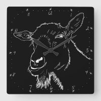 Funny Screaming Goat Monochrome Quirky Animal