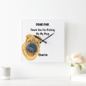 Horloge Carrée Funny Shar pei Dog (Maison)