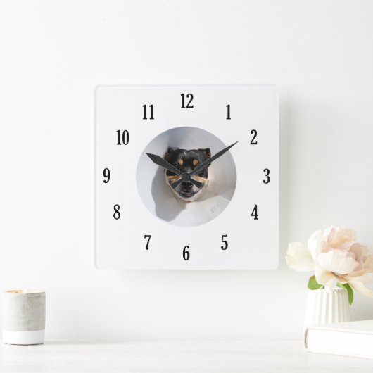 Horloge Carrée Funny smiling (Maison)