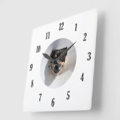 Horloge Carrée Funny smiling (Angle)