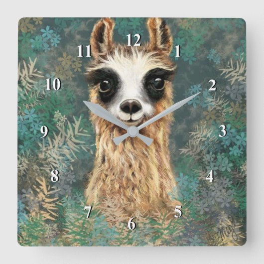 Horloge Carrée Funny Wall Clock (Recto)