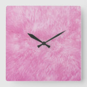 Horloge Carrée Fur rose (Recto)