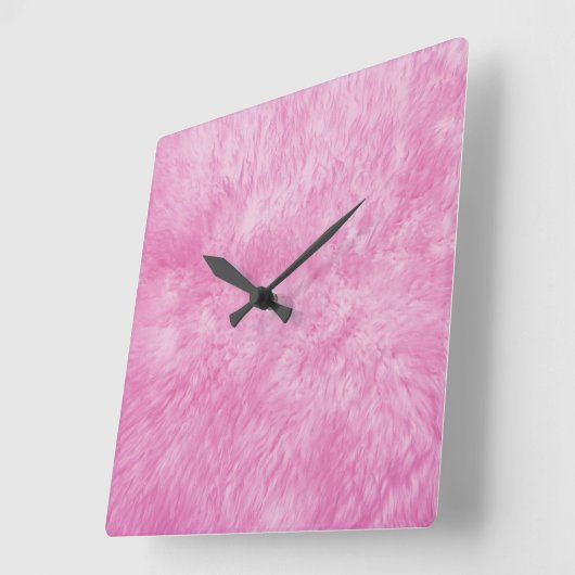Horloge Carrée Fur rose (Angle)