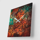 Horloge Carrée FuzzyFoxAr (Angle)