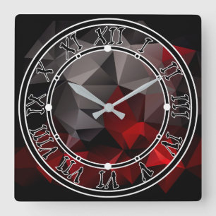 Horloge Carrée FuzzyFoxArt 3