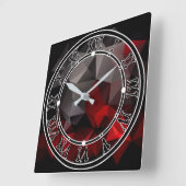 Horloge Carrée FuzzyFoxArt 3 (Angle)