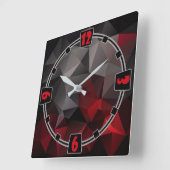 Horloge Carrée FuzzyFoxArt 3 (Angle)