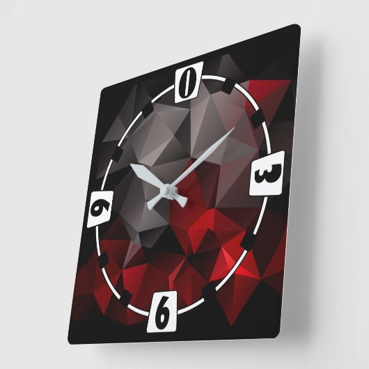 Horloge Carrée FuzzyFoxArt 3 (Angle)