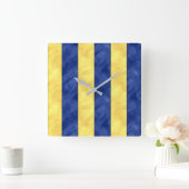 Horloge Carrée G Aquarelle de golf Signal nautique Pavillon marit (Maison)