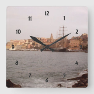Horloge Carrée Gaeta View Wall Clock