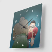 Horloge Carrée Gagner ou perdre (Angle)