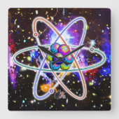 Horloge Carrée Galactic Atomic (Recto)