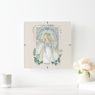 Horloge Carrée Galadriel Lumière de Valinor Graphique
