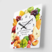 Horloge Carrée Galates 5:22-23 (Angle)