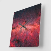 Horloge Carrée Galaxie de la Voie Lactée (Angle)