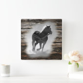 Horloge Carrée Galloping de Wild Horse (Maison)