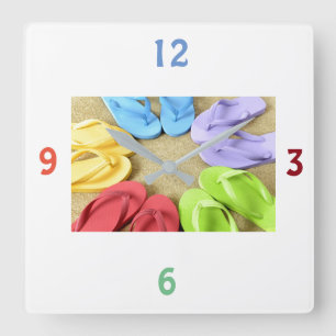 HORLOGE CARRÉE ***GALORE DES FLOPS DE FLIP*** FERMETURE