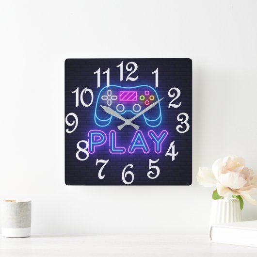 Horloge Carrée Game Controller (Maison)