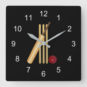 Horloge Carrée Game of Cricket