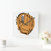 Horloge Carrée Gant de baseball (Maison)