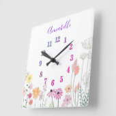 Horloge Carrée Garden | Personalized (Angle)