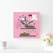 Horloge Carrée Gâteaux Mariages non gelés : (Maison)