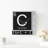 Horloge Carrée Geek Moi ! Copie de carbone (Maison)