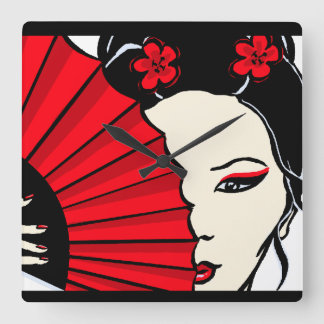 Horloge Carrée Geisha