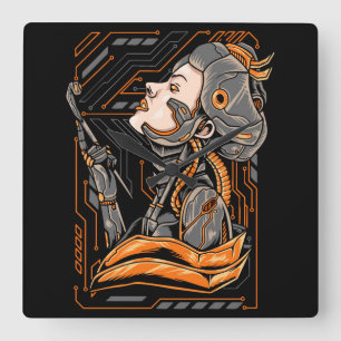 Horloge Carrée Geisha 