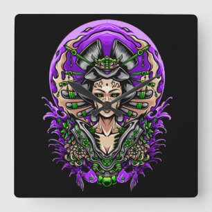 Horloge Carrée Geisha