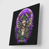 Horloge Carrée Geisha (Angle)