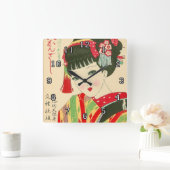 Horloge Carrée Geisha Girl Wall Clock (Maison)