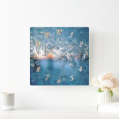 Horloge Carrée Gel hivernal (Maison)