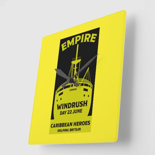 Horloge Carrée Génération Windrush (Angle)