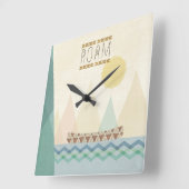 Horloge Carrée Geo II extérieur | Roam (Angle)