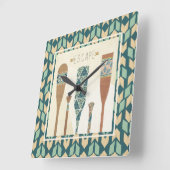 Horloge Carrée Geo VI extérieur | Évasion (Angle)