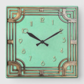 Horloge Carrée Geometric perfection in an Art Deco Wall Clock (Recto)