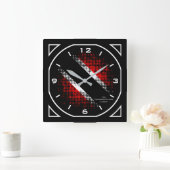 Horloge Carrée Géometric Trinidad and Tobago Dot Pattern Flag (Maison)
