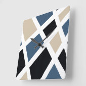 Horloge Carrée Géométrie blanche blanche beige (Angle)