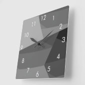 Horloge Carrée Géométrie de Black and Gray (Angle)