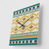 Horloge Carrée Géométrie du sud-ouest III (Angle)