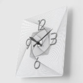 Horloge Carrée Géométrique moderne (Angle)