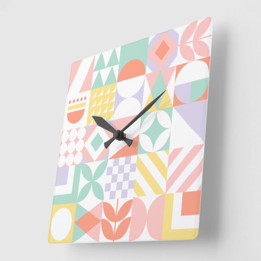 Horloge Carrée géométrique n° 32 (Angle)