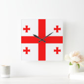 Horloge Carrée Georgia Flag (Maison)