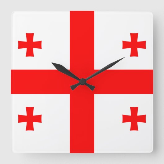 Horloge Carrée Georgia Flag (Recto)