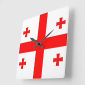 Horloge Carrée Georgia Flag (Angle)