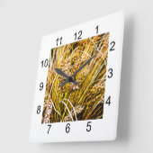 Horloge Carrée Gerbe De Blé - Merci (Angle)